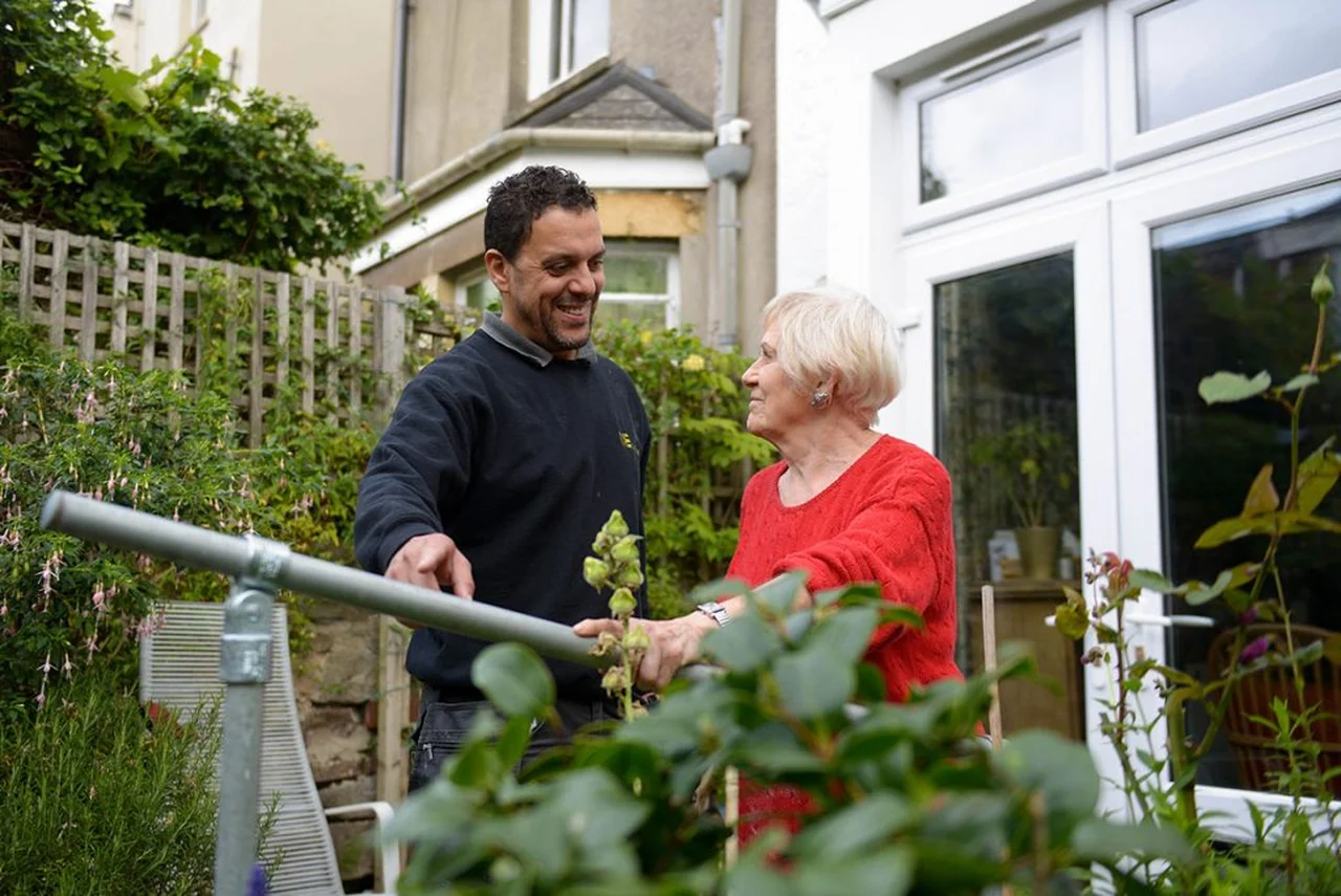 We Care Home Improvements team member visiting a resident at home