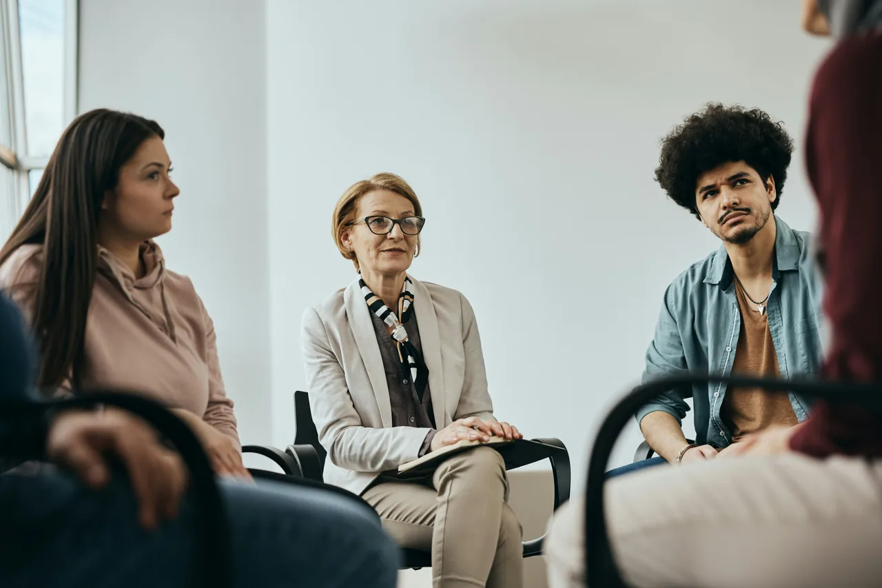People sitting together in conversation
